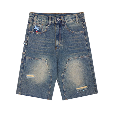 Mind Error ME Diamond Denim Shorts-SPL5002