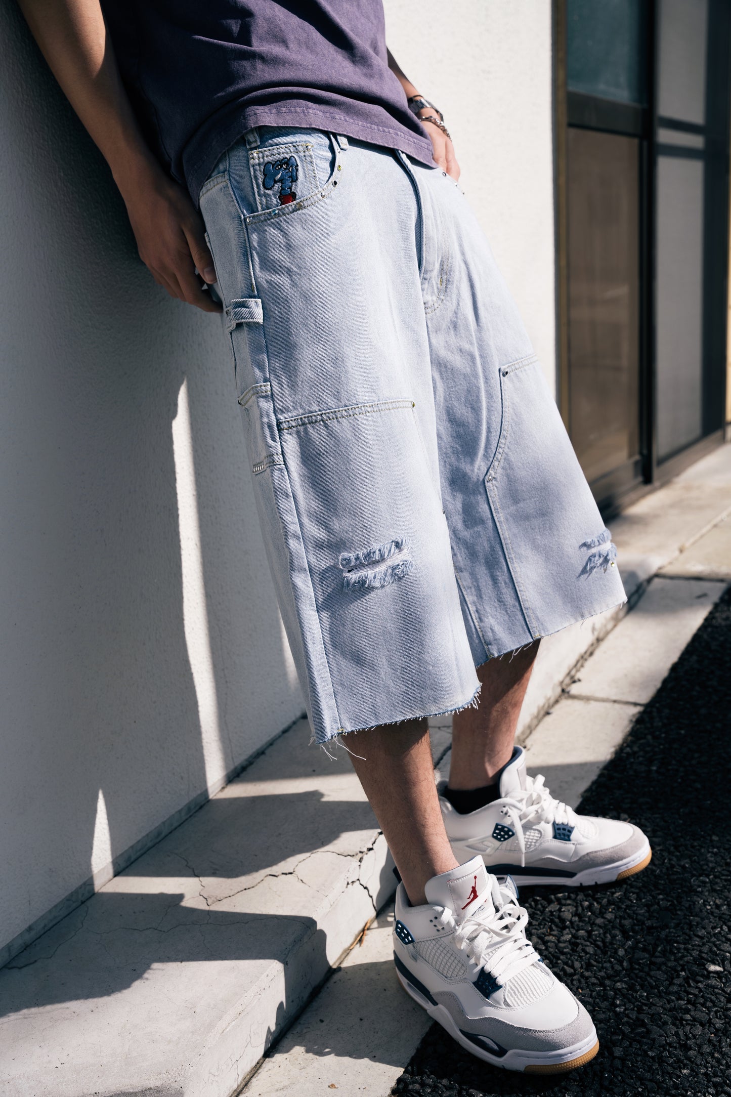 Mind Error ME Diamond Denim Shorts-SPL5002