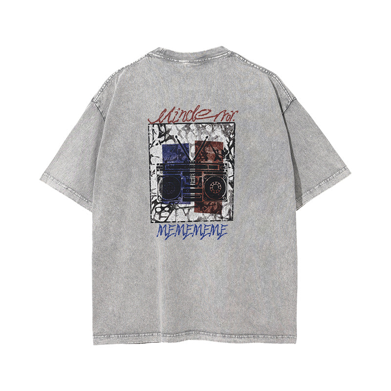 MindError ME Radio Garment Dyed Tee-STS5105