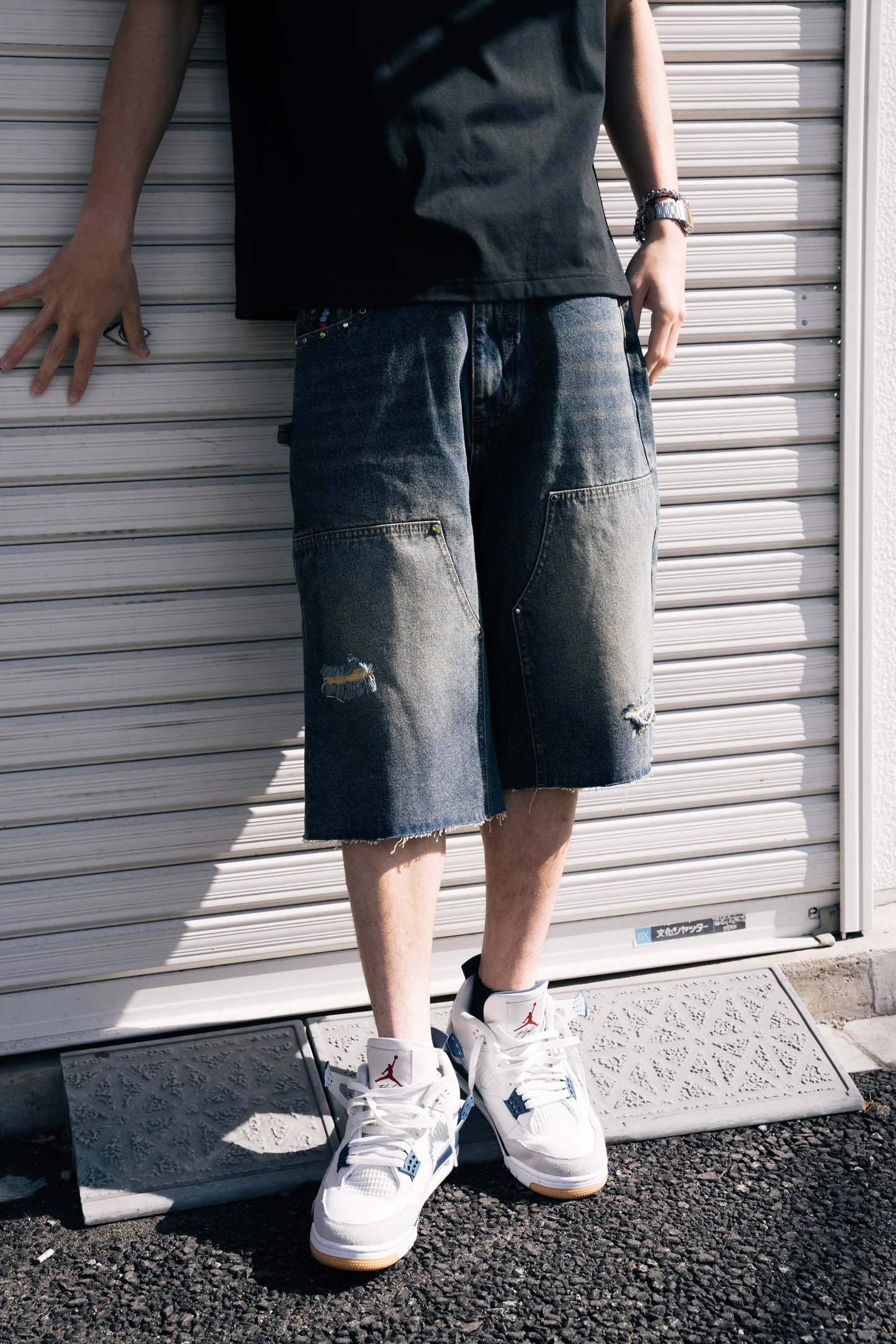 Mind Error ME Diamond Denim Shorts-SPL5002