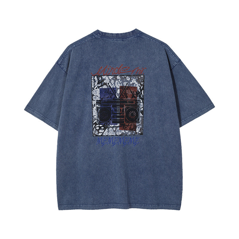 MindError ME Radio Garment Dyed Tee-STS5105