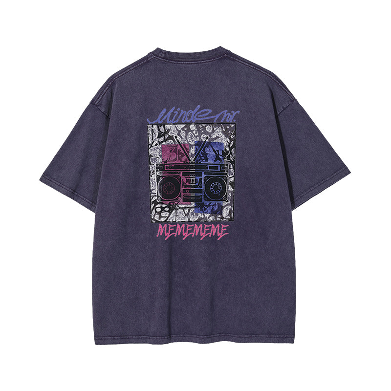 MindError ME Radio Garment Dyed Tee-STS5105