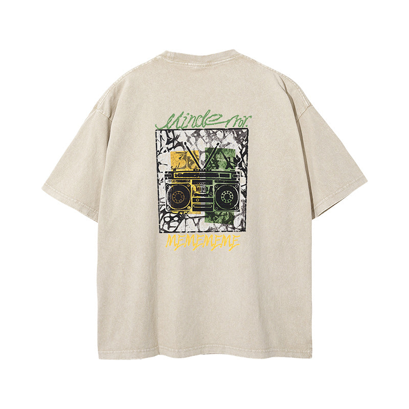 MindError ME Radio Garment Dyed Tee-STS5105