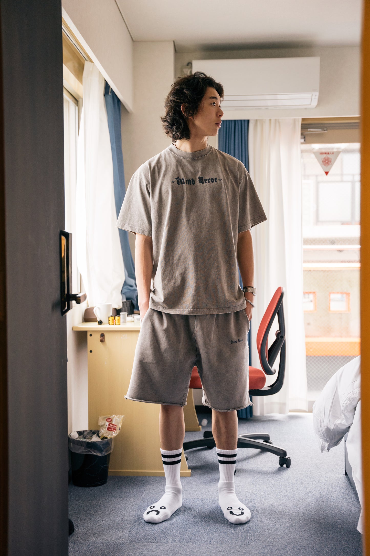 MindError ME Old English Garment Dyed Shorts-STS5201