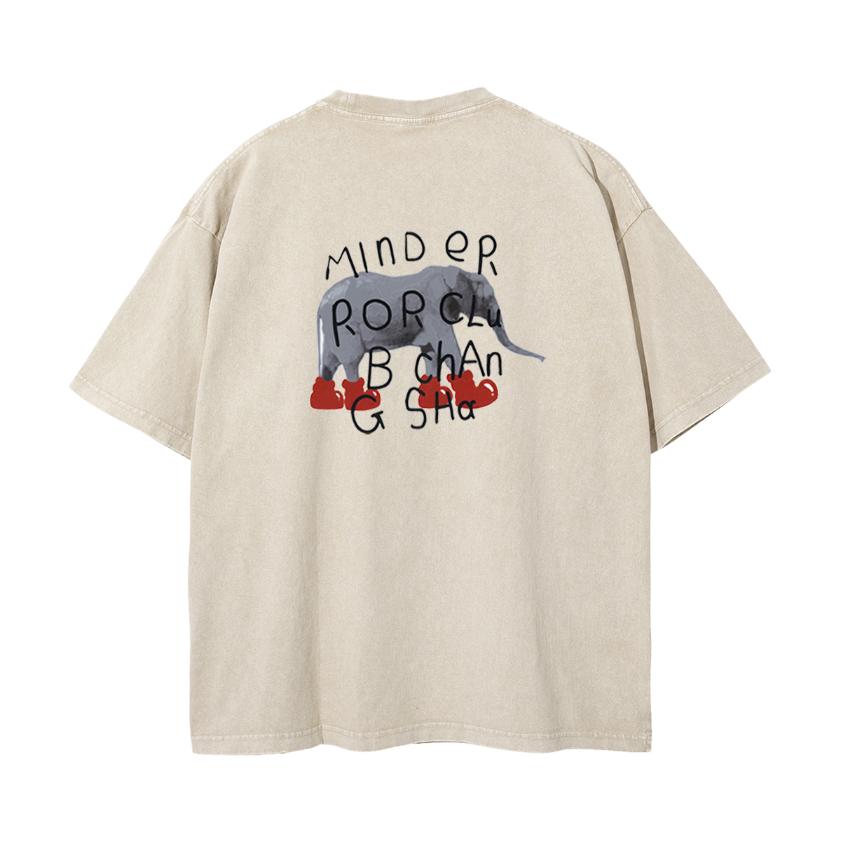 MindError ME Elephant Garment Dyed Tee-STS5107