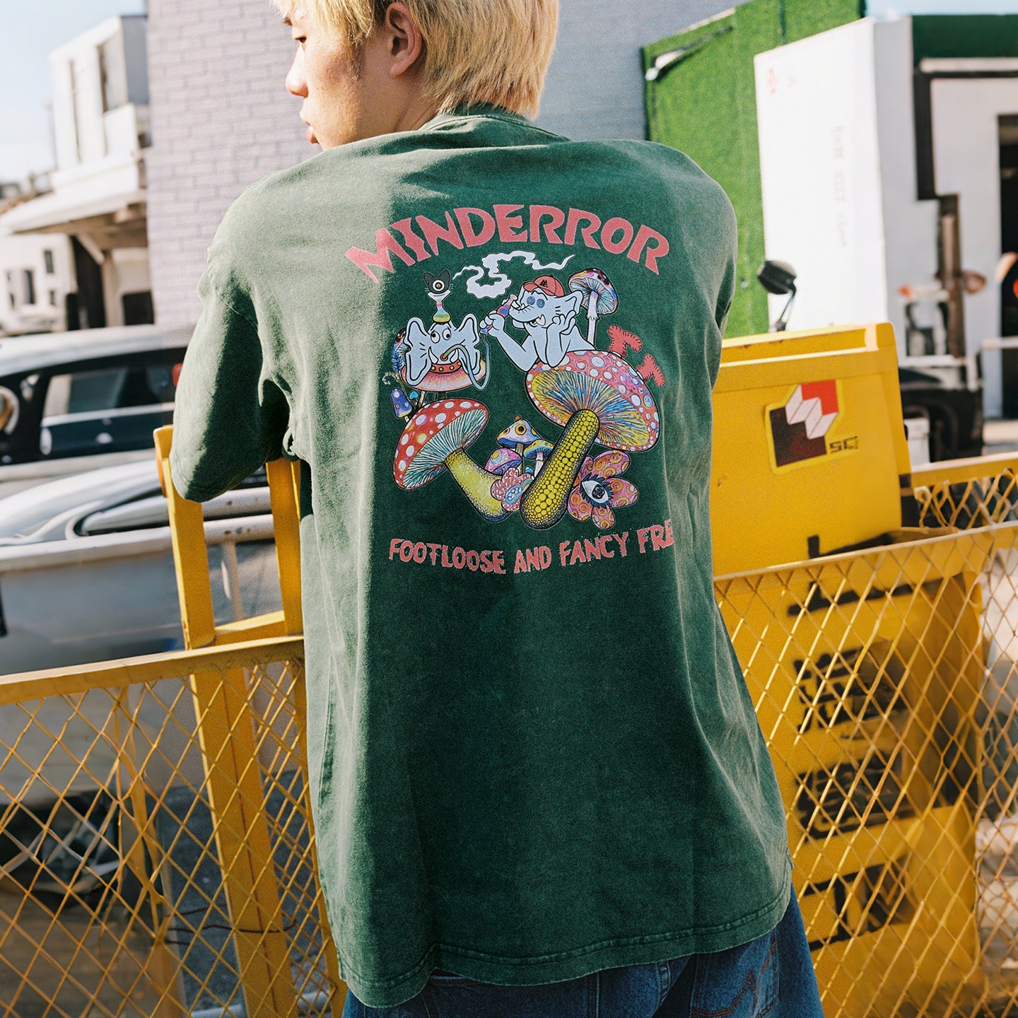 Mind Error Mushroom Garment Dyed Tee-STA6016