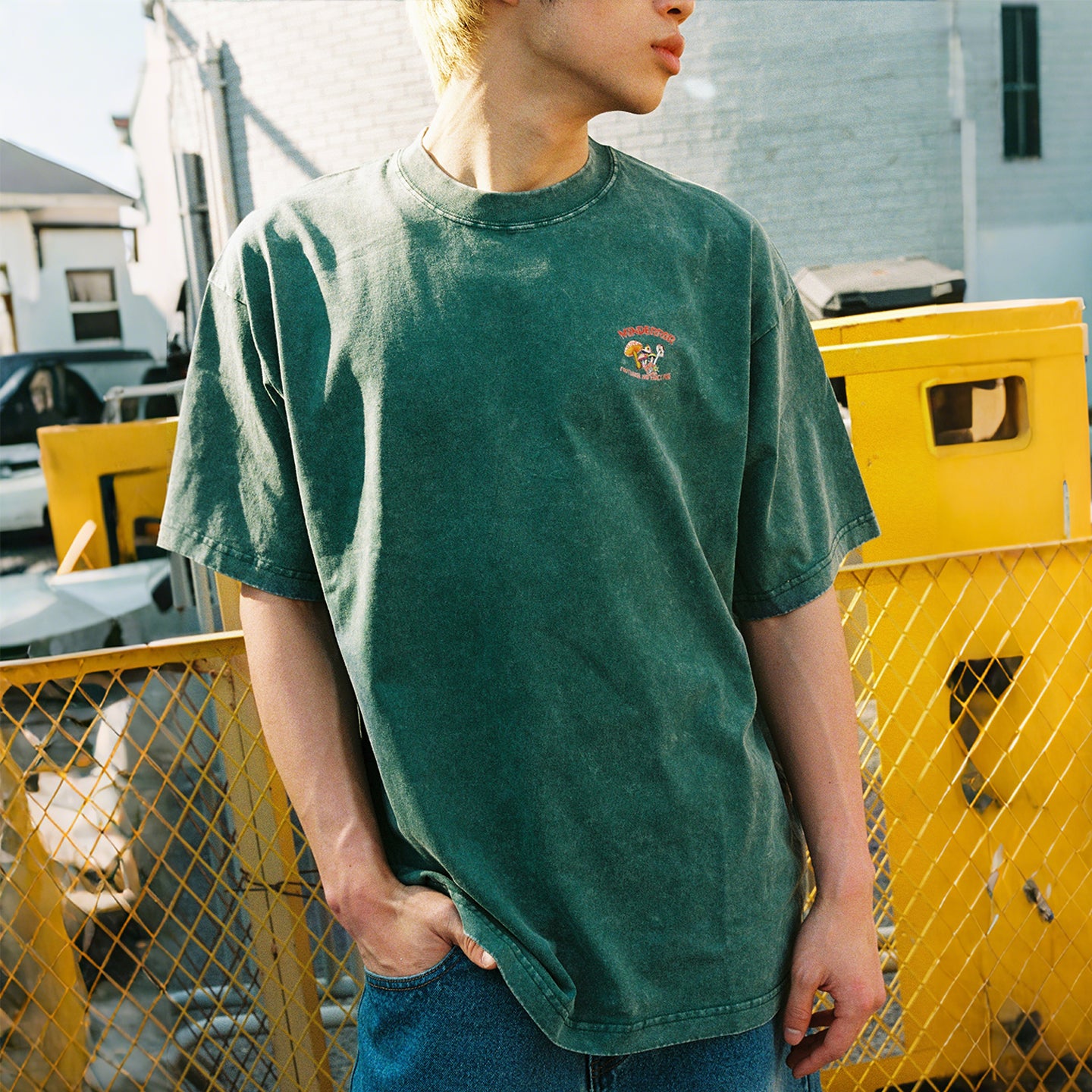 Mind Error Mushroom Garment Dyed Tee-STA6016