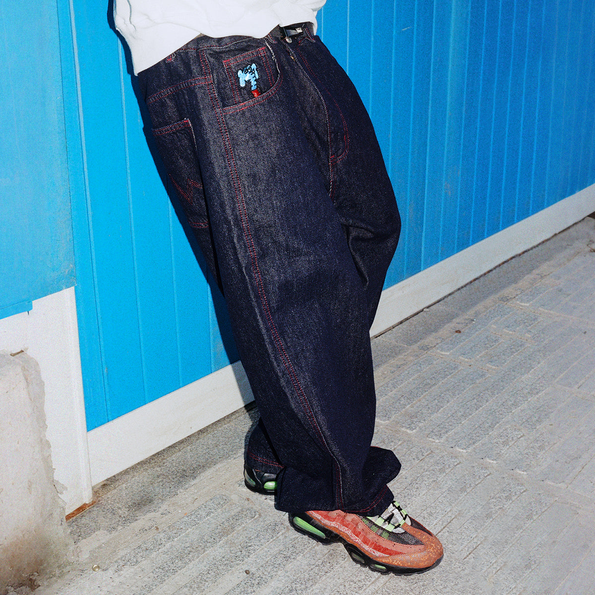 Mind Error Contrast Pants-WPL6008