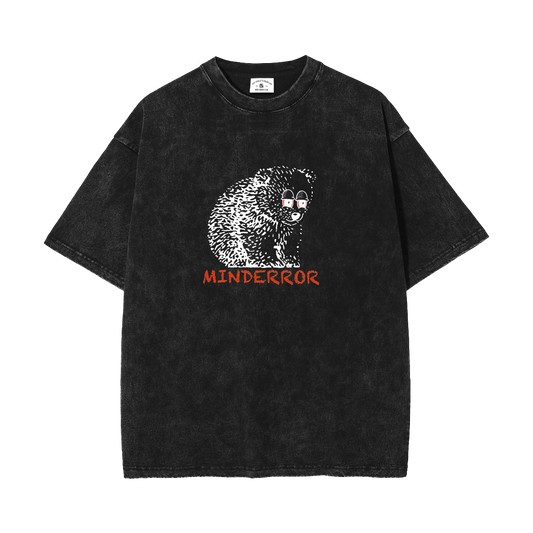 MindError ME Bear Garment Dyed Tee-STS5108